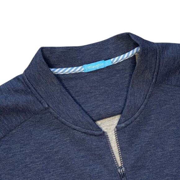 J. McLaughlin Blue Solid Peak Polo Shirt - Size Men's Large - Picture 3 of 3